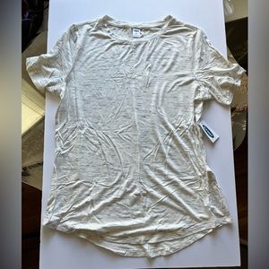 Old Navy luxe space-dye t shirt cream, S